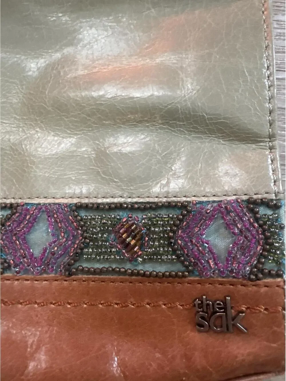The Sak Leather Crossbody Bag with Beaded Detail - Picture 2 of 4